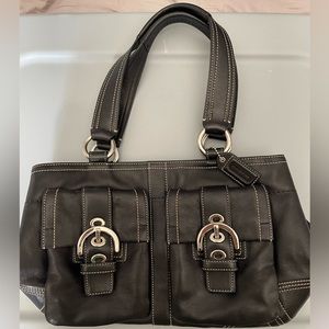 Authentic Vintage Coach Shoulder Bag- Black